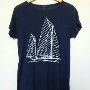 J CREW Womens T Shirt Dark Blue